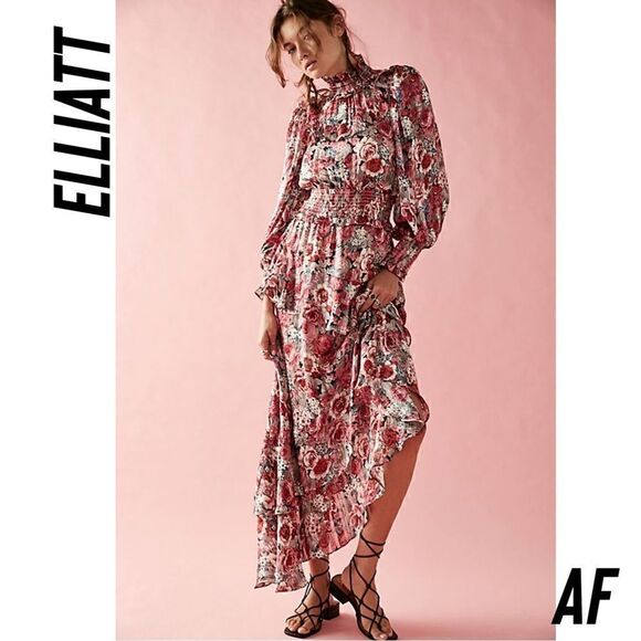 FREE PEOPLE ELLIATT DORIAN MAXI DRESS NWT XS - Picture 2 of 12